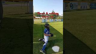 Ethan warming up to be catcher ⚾ for summer ball game 6