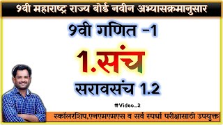 9 वी गणित-1| सरावसंच 1.2 | प्र.1 संच  | Video_2   |9th Maths 1| Marathi Medium | प्रकरण 1 9वी संच