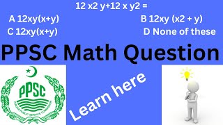 PPSC Math Question