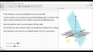 Gli enti fondamentali e i primi assiomi della geometria