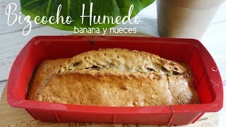 Bizcocho húmedo banana y nueces|Moist Cake banana and nuts #Bizcocho