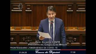 Dichiarazioni del Premier Conte alla Camera dei Deputati del 21 aprile 2020