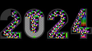 Hapy New Year 2024 - 16 Stages Eliminations Marble Race 03 in Algodoo