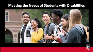 Meeting the Needs of Students with Disabilities (9/29/23)