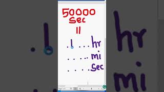 50000 seconds = .....hrs .....min .....sec in Scientific calculator