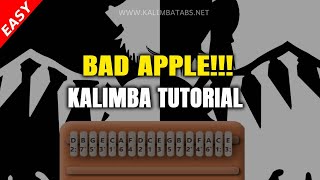 Bad Apple - Touhou | Kalimba Tutorial #vocaloid #kalimbatabs