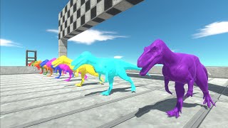 Neon Megalosaurus Speed Race - Animal Revolt Battle Simulator