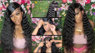 Make Your CLOSURE look like a FRONTAL😍| 5x5 Body wave Closure Hack with crimps 😍|Yolissa Hair✨