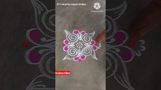 3 dots beautiful rangoli|daily rangoli|small muggulu #shorts #rangoli #muggulu #kolam