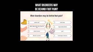 What disorders may be behind foot pain? #footpain #gout #arthritis #feet