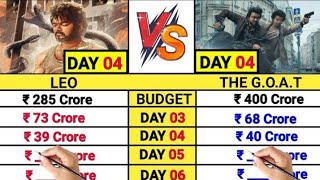 The Greatest of all time movie vs Leo movie Day 04 Box Office Collection Comparison Prediction