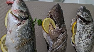 Рыба 🐟 в духовке Лучший рецепт Дорадо, Лубина и Окунь на овощной подушке с соусом наршарап