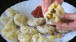 Veg. Steam Momos and Corn cheese Momos