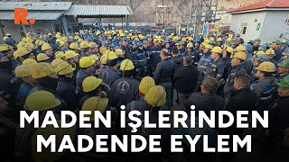 "İşçiyi yok sayan pazarlığa direniyoruz" Maden işçilerinden madende eylem