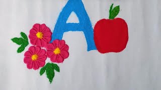 A For Apple Rangoli | A फॉर एप्पल रांगोळी | For kids | Rangili Rangoli