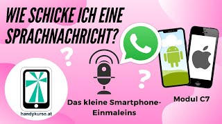 Modul C7 - WhatsApp: Eine Sprachnachricht senden