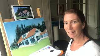 Painting process of Swiss home