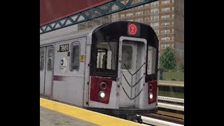 Openbve:R142A 2 train arriving and departing Jackson Avenue[with railgaps]