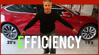 Was it a mistake? Changed My Tesla Model 3 Wheels | 19's vs 20's | Tesla Model 3 Wheel Efficiency |