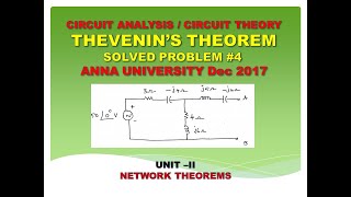 Thevenin's theorem problem for AC circuit | Circuit analysis | Circuit theory | DEC 2017