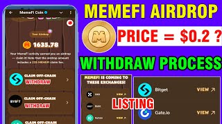 Memefi Airdrop withdrawal on Bybit, Bitget Exchange ? Memefi Withdraw Full Process | Memefi Withdraw