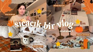 sıcacık bir vlog 🥧 | okuma vlogu, yeni kitaplar, okuma günlüğü, tarçınlı rulolar 🍁