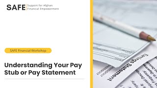 Understanding Your Pay Stub or Pay Statement - Part 1