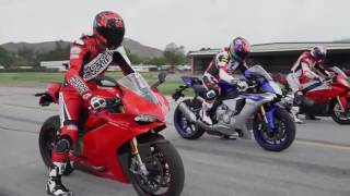 SUPERBIKE DRAG RACE 2016   BMW S1000RR VS  DUCATI 1299 PANIGALE S VS  YAMAHA YZF R1