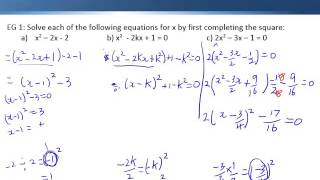 Completing the square