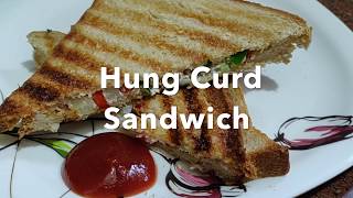 Dahi sandwich recipe | Hung Curd Sandwich | Quick Veg sandwich | The Belly Delight