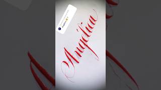 Copperplate calligraphy, tutorial: how I write your name #angelica