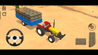 extreme off roading with hmt 5911 with 16x7 tralla full loaded in the game indian tractor game