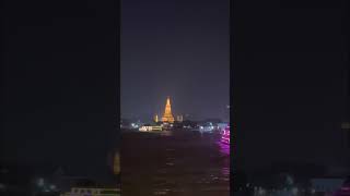 Night view of Bangkok city & its monuments from the Dinner cruise