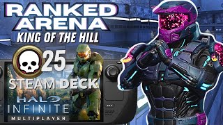 Halo Infinite Multiplayer Steam Deck Full Gameplay | Ranked Arena King of the Hill (No Commentary)