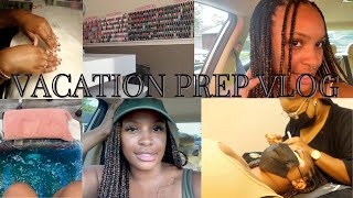 VACATION GLOW UP VLOG - BRT WEEKEND & CARIBANA | Lashes, Nails, Knotless Braids, Pedicure