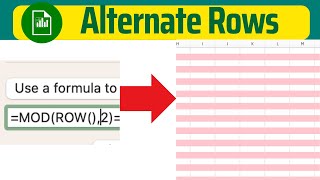 how to highlight alternate rows in Excel using conditional formatting