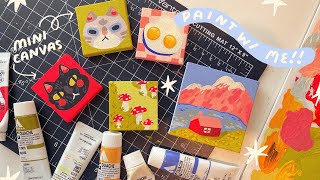 paint on tiny canvases with me + q&a ★