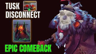 Tusk Disconnect Epic Comeback | Turbo Dota2 #dota2 #dota2gameplay