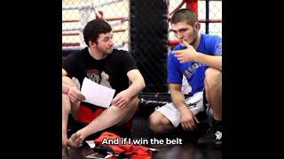 Khabib telling his plan in 2013