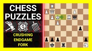 Chess Puzzles to Practice. Themes: Crushing, Endgame, Fork. Learn Chess