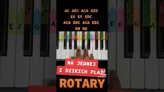 Na jednej z dzikich plaż - Rotary, piano tutorial, jak zagrać na pianinie #pianotutorial #pianino