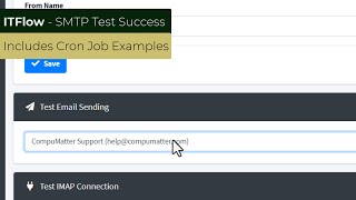 ITFlow - SMTP - Not Receiving Test Email - Solution