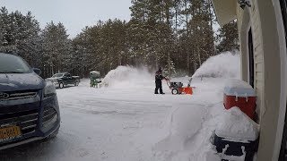 Deere and DR snowblowing 1/21