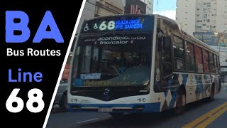 Bus Line Explorer: 68 - Plaza ONCE - Puente SAAVEDRA | Dash Cam POV Series #BABusRoutes