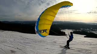 snowgliding snow session in Poland