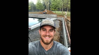 live! Huge pool build | Pouring retaining wall