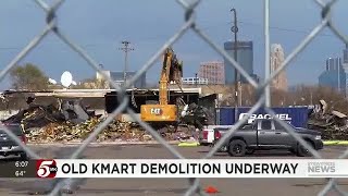 Demolition of Minneapolis's infamous Lake Street Kmart begins