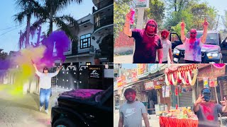 Happy Holi second Part || pura karnal में गुम के मनई होली 😀😄 || funny vlog