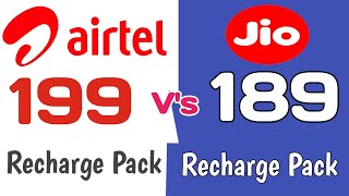 Airtel 199 Recharge Pack V's Jio 189 Recharge Pack Details / Jio 189 Recharge Pack V's Airtel 199