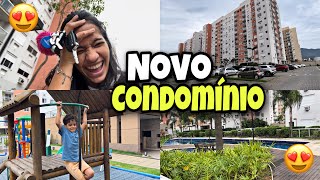 TOUR PELO NOVO CONDOMÍNIO QUE ESTOU MORANDO * Mostrando tudo